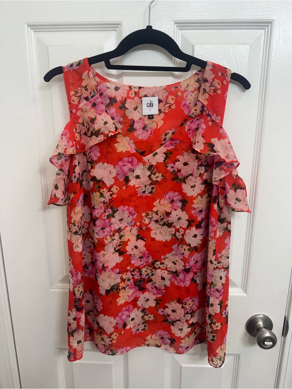 Cabi Women's Floral Sleeveless Blouse Size Small